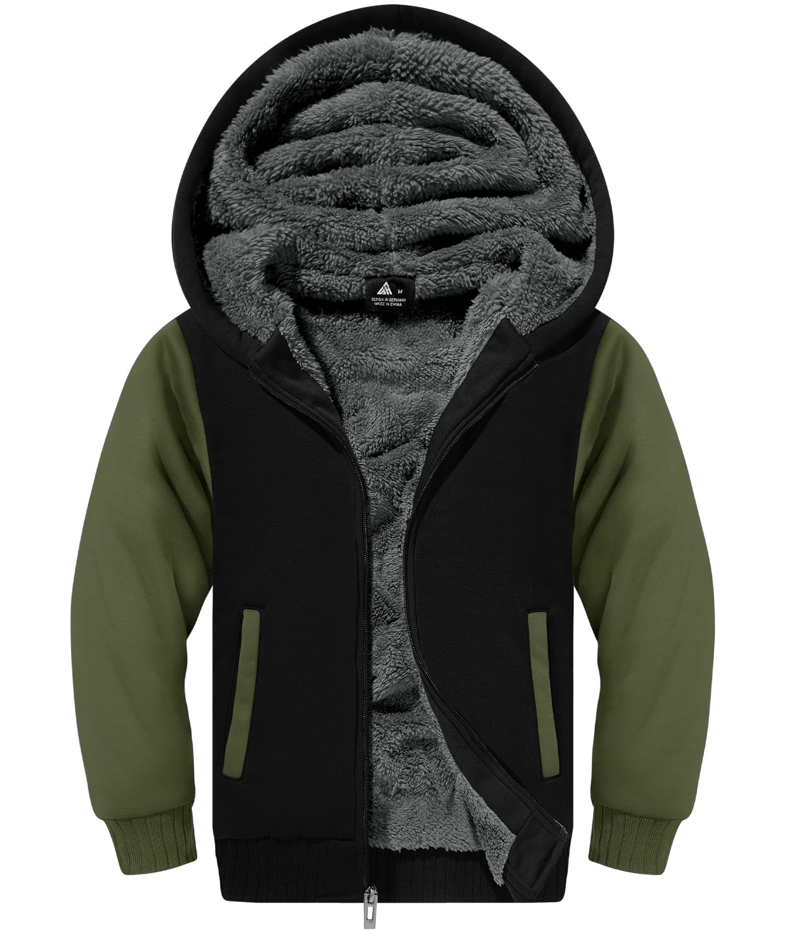 Zip Up Fleece Jacket Hoodie
