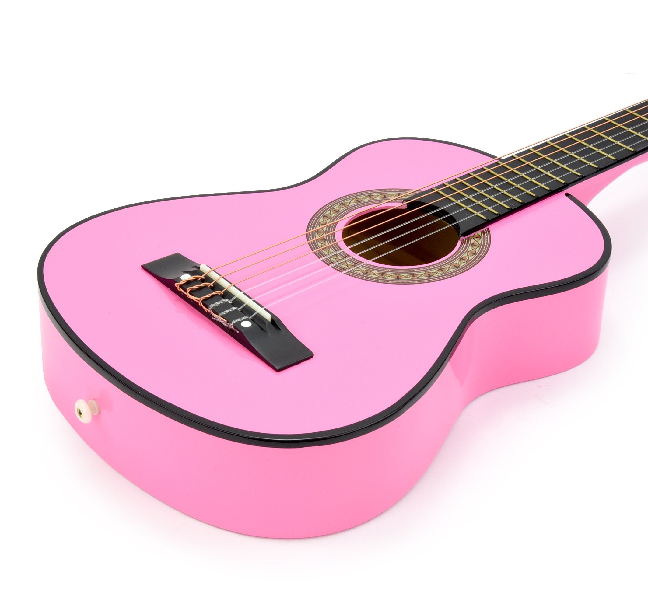 MasterPlay Kids Guitar, 30” Beginner Classical Wood Guitar For Learners, With starter kit, Bag, Strap, Tuner, Pick, Extra String, Cleaning cloth, Christmas, Birthday Gift for Girls Ages 5-12, Pink