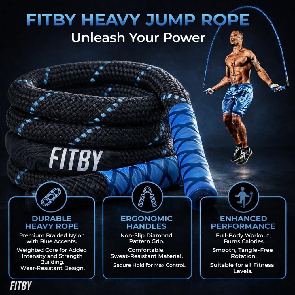 Heavy-Rope Hustle – 2.9lb Weighted Jump Rope