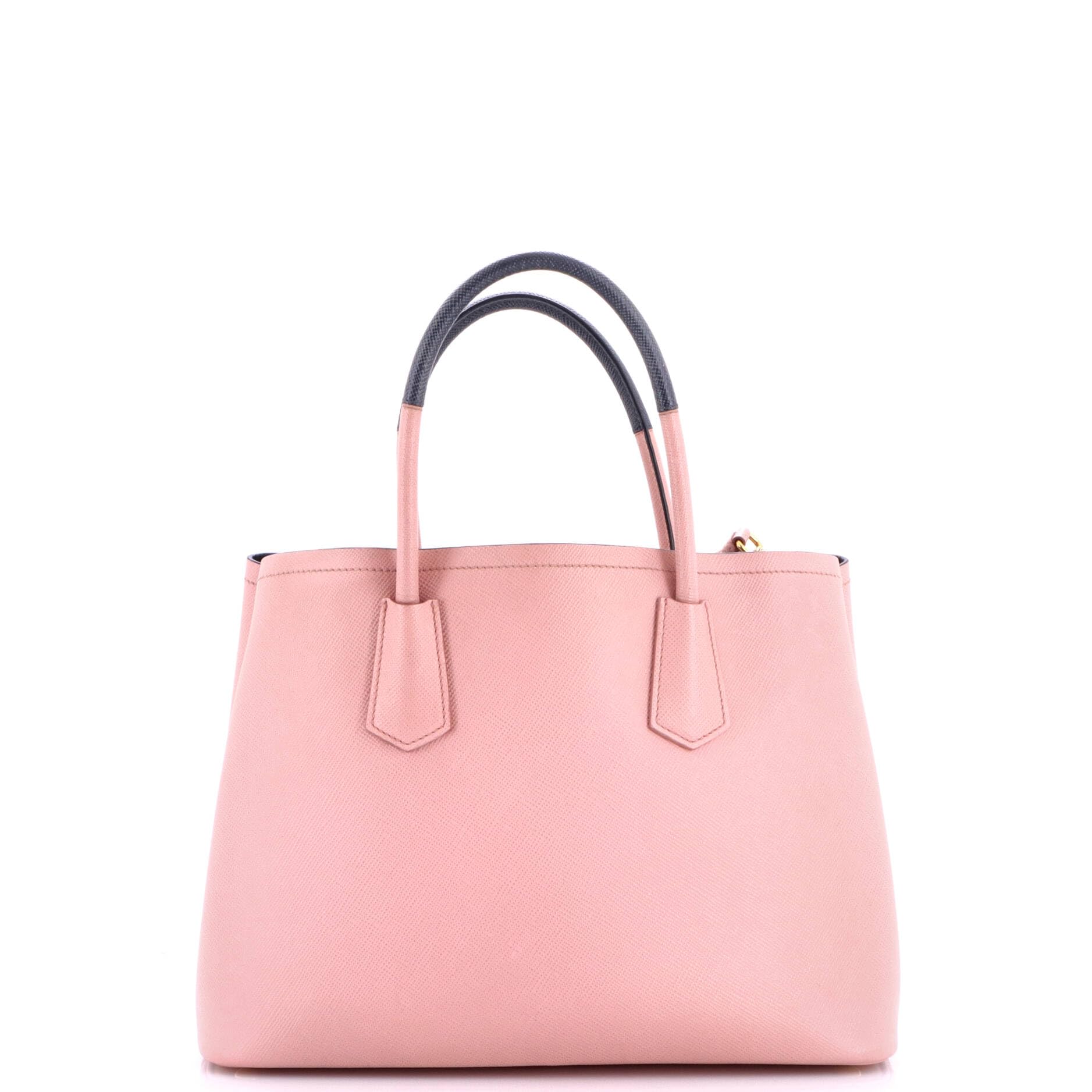 Prada, Pre-Loved Cuir Double Tote Medium, Pink
