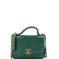Mini but Mighty Chic Chanel Pre-Loved Chain Infinity Top Handle Bag Mini, Green