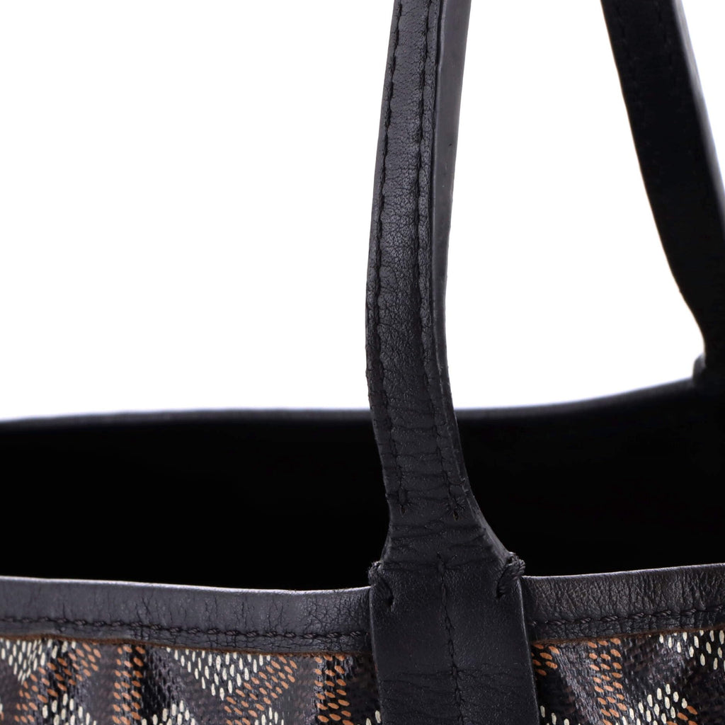 Goyard, Pre-Loved Anjou Reversible Tote Coated Canvas PM, Black