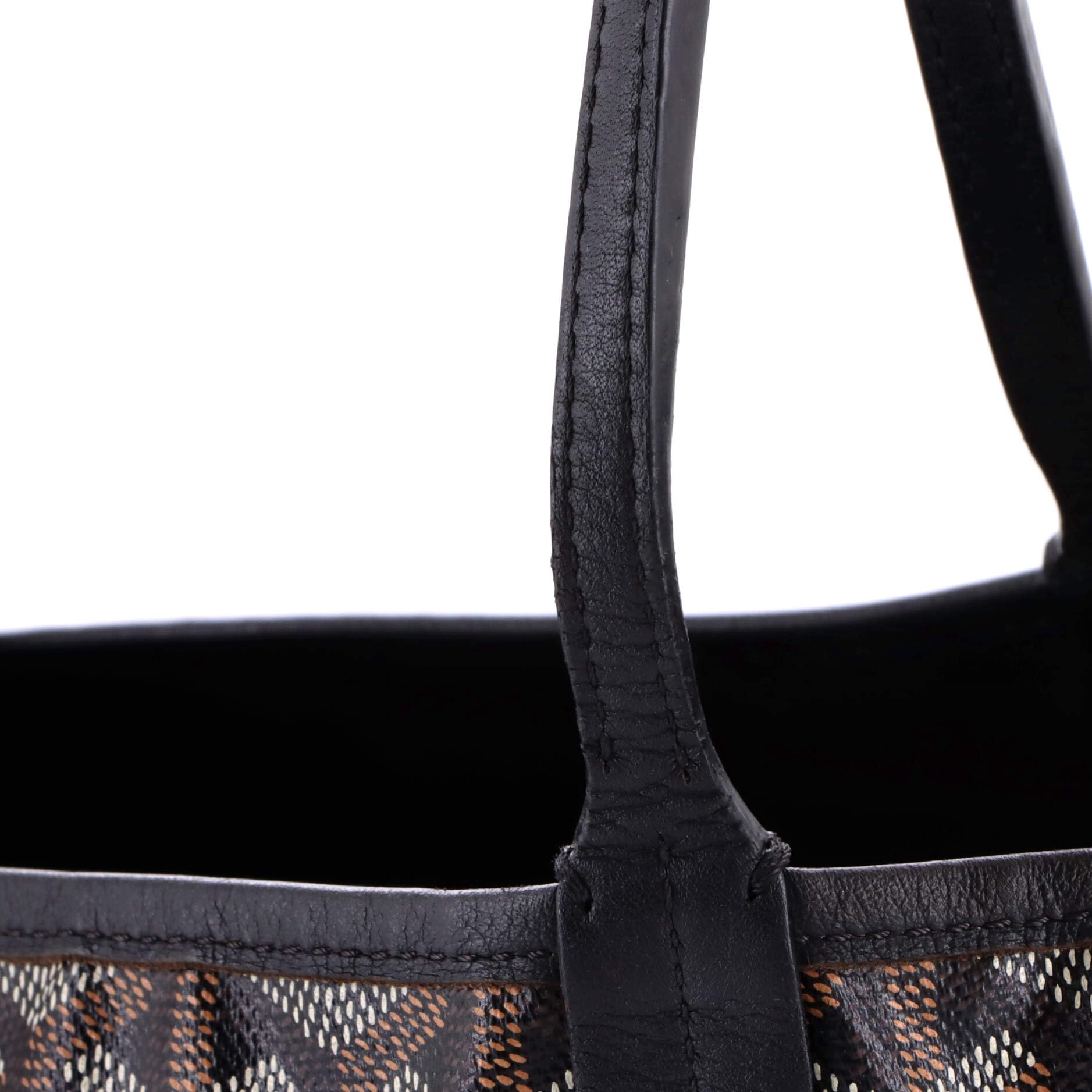 Goyard, Pre-Loved Anjou Reversible Tote Coated Canvas PM, Black