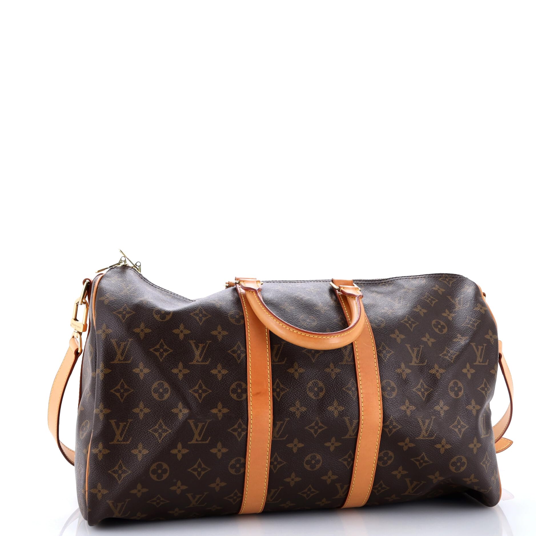 Louis Vuitton, Pre-Loved Keepall Bandouliere Bag 45, Brown