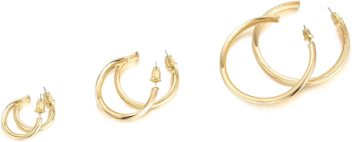 Infinity Edge Hoops – 2mm Gold Hoop Earrings