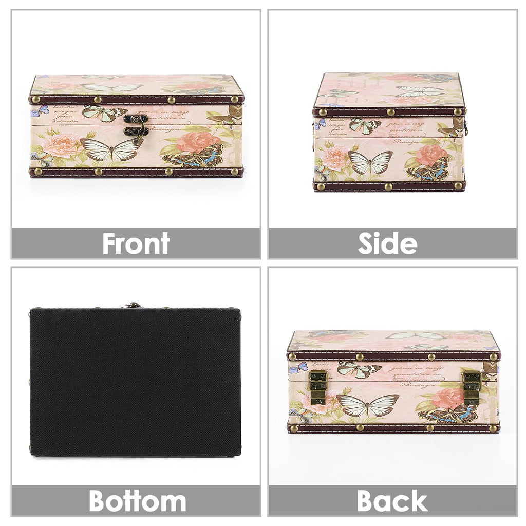 Butterfly Treasure Chest Box, Wooden