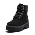 Timberland Women's Stone Street 6 Inch Lace Up Waterproof Boot, Jet Black-NEW 2024, 8.5 Medium
