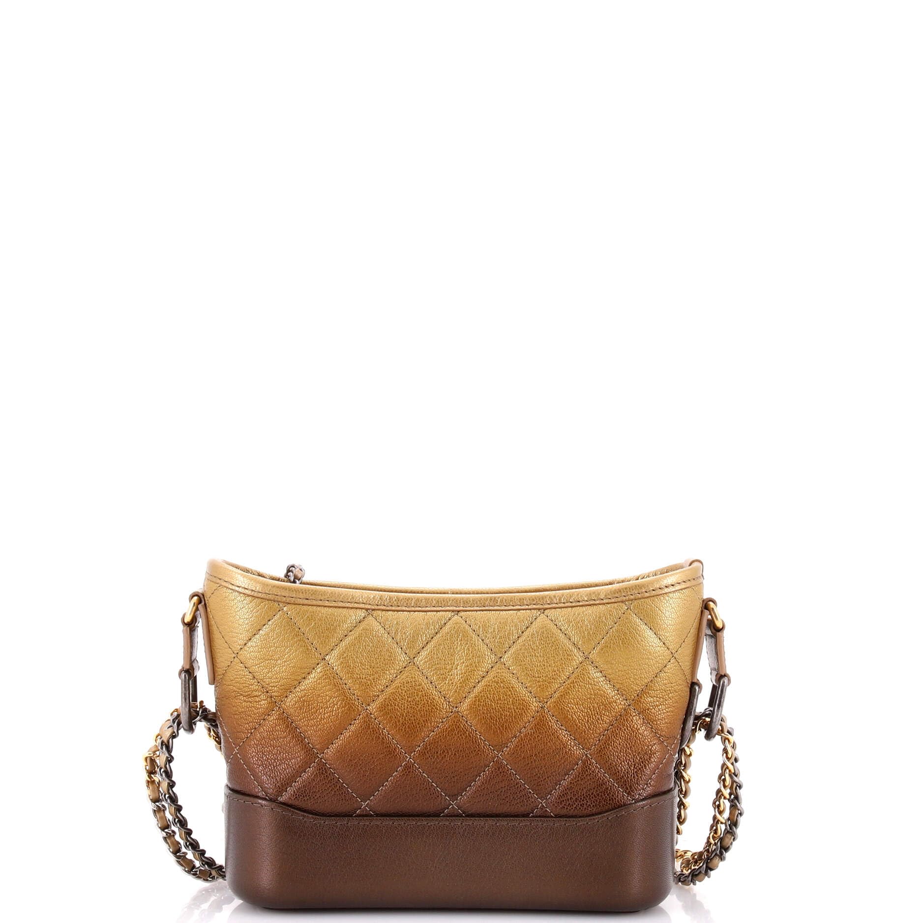 Golden Hour Glam Chanel Pre-Loved Gabrielle Hobo Small, Gold