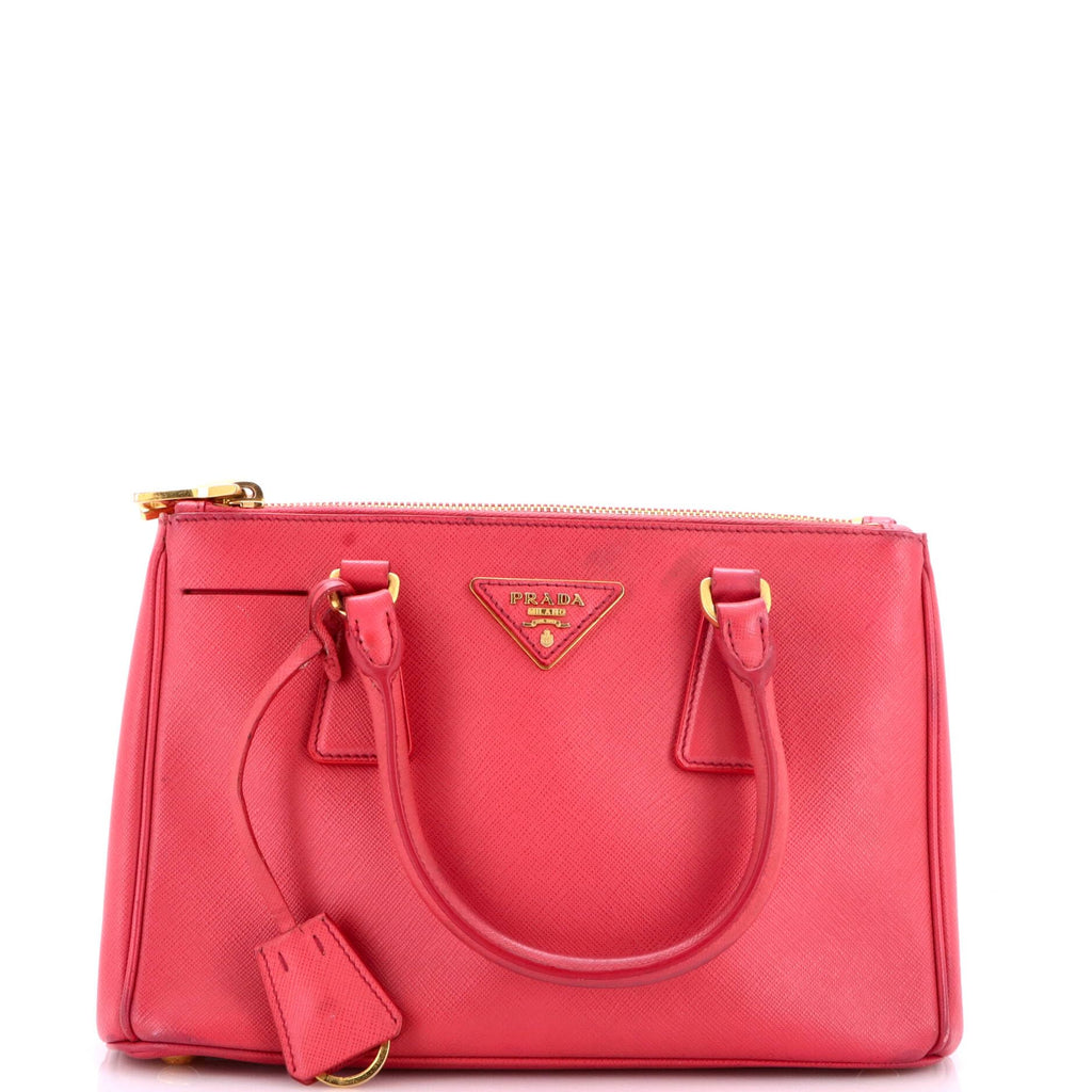 Prada, Pre-Loved Bicolor Double Zip Lux Tote Mini, Pink