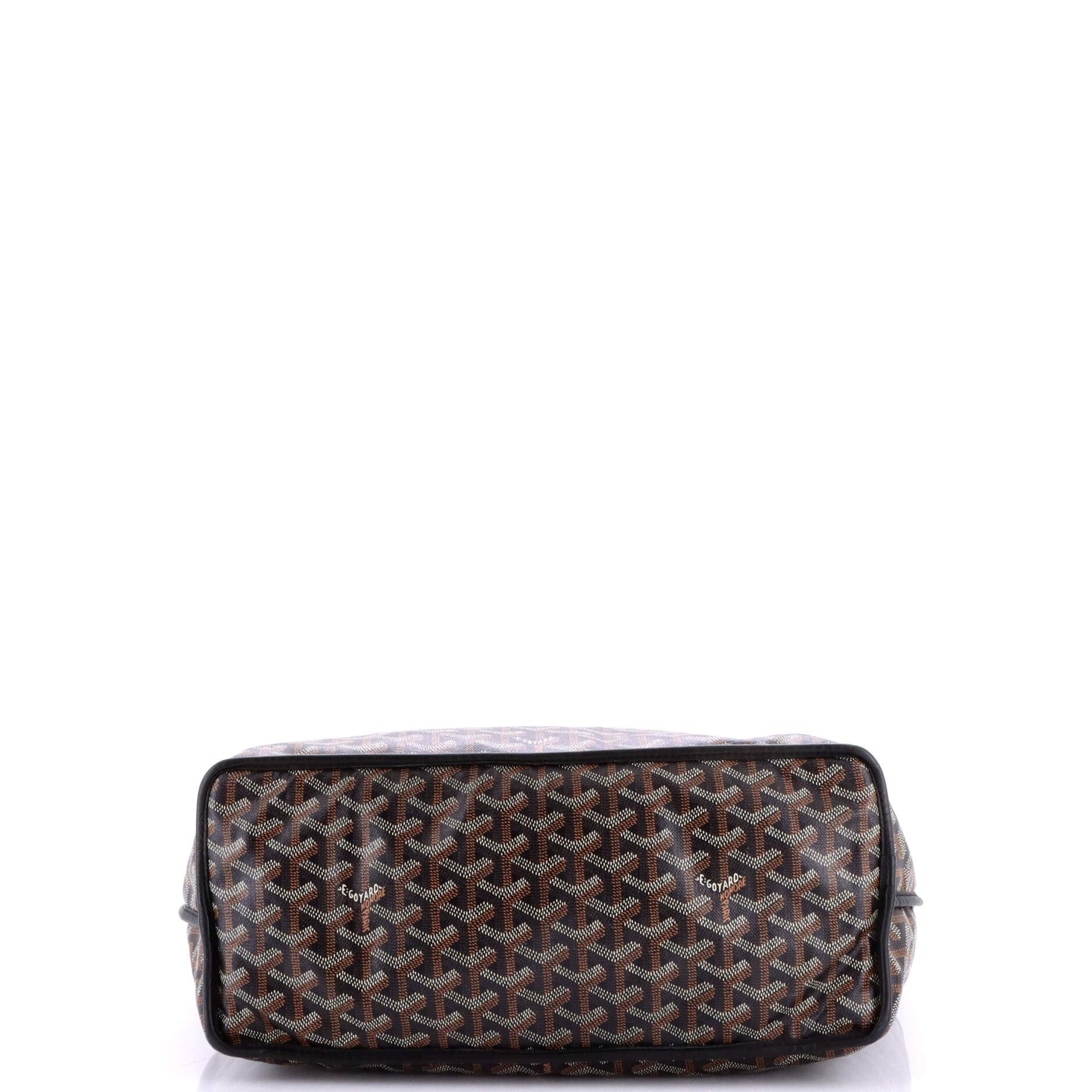 Goyard, Pre-Loved Anjou Reversible Tote Coated Canvas PM, Black