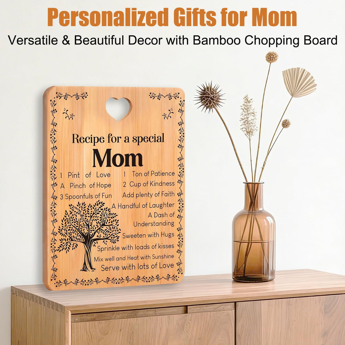 Mom's Recipe Bamboo Cutting Board Set