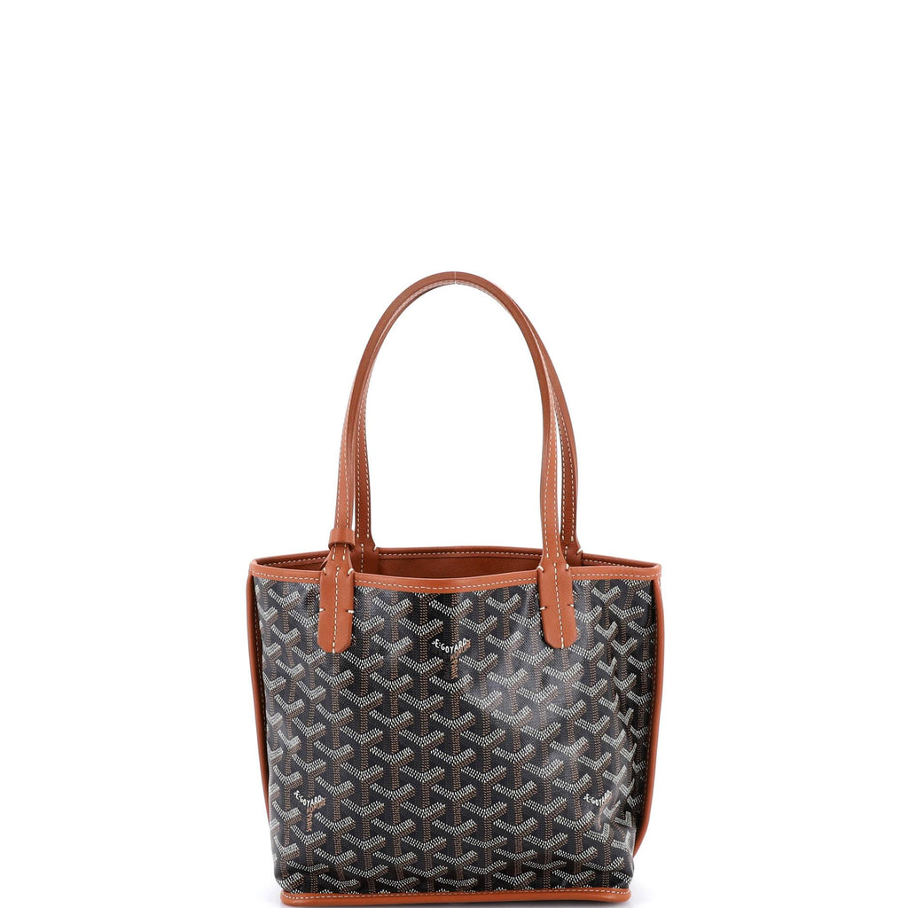 Goyard, Pre-Loved Anjou Reversible Tote Coated Canvas Mini, Black