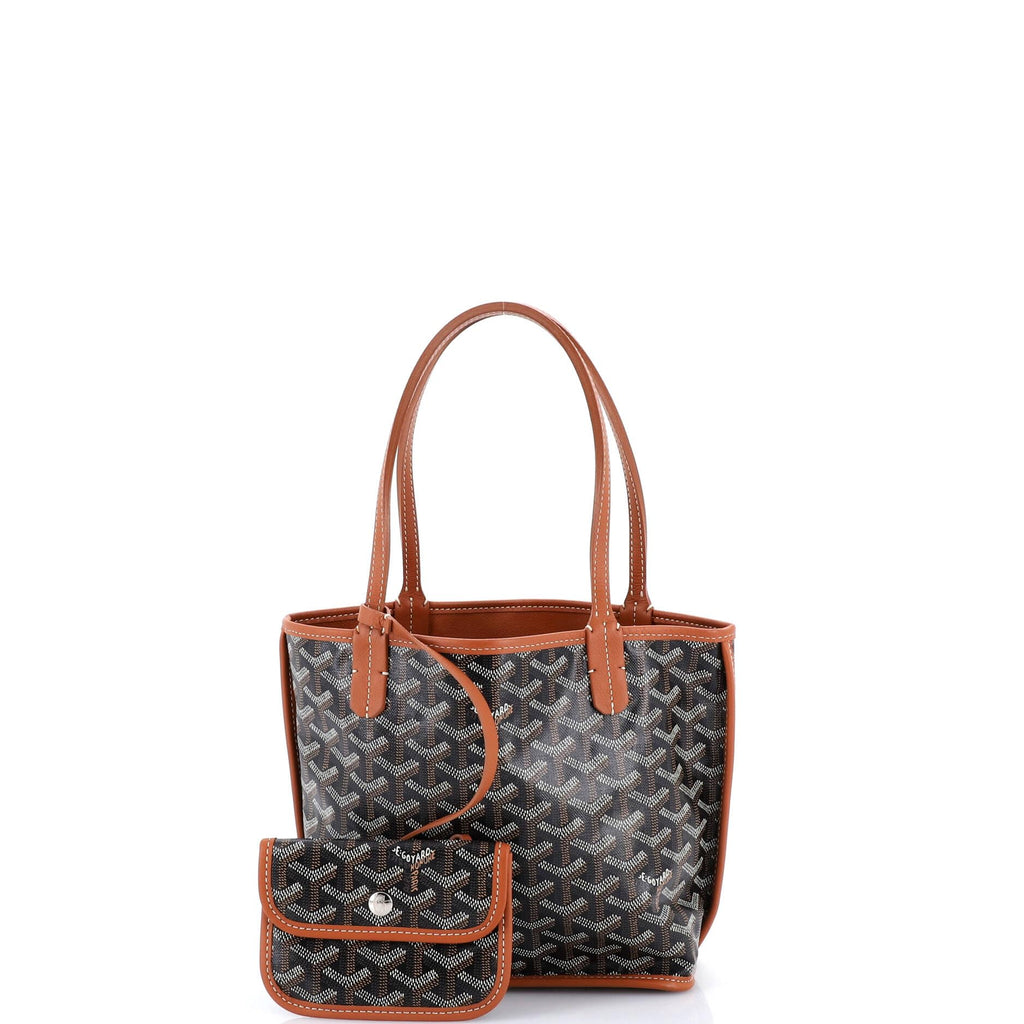 Goyard, Pre-Loved Anjou Reversible Tote Coated Canvas Mini, Black