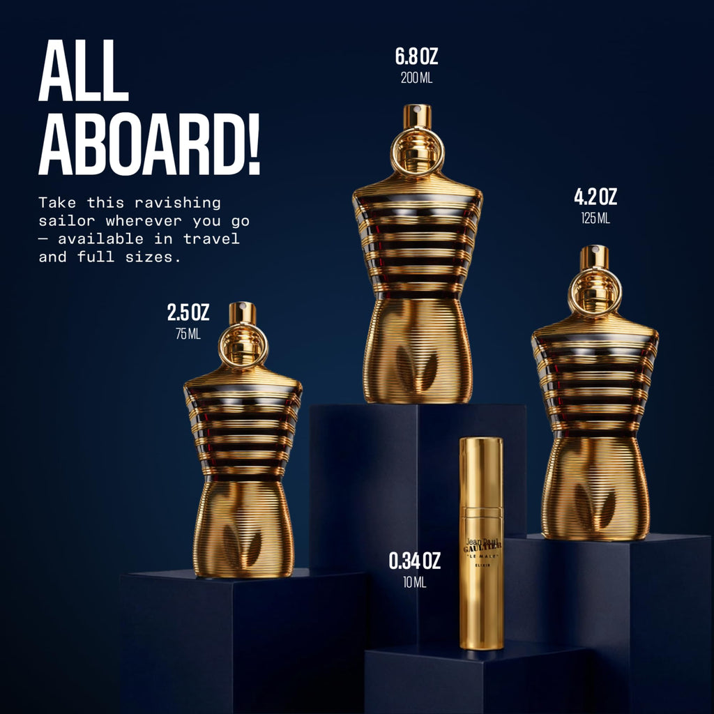 Jean Paul Gaultier Le Male Elixir Parfum for Men - 4.2 oz