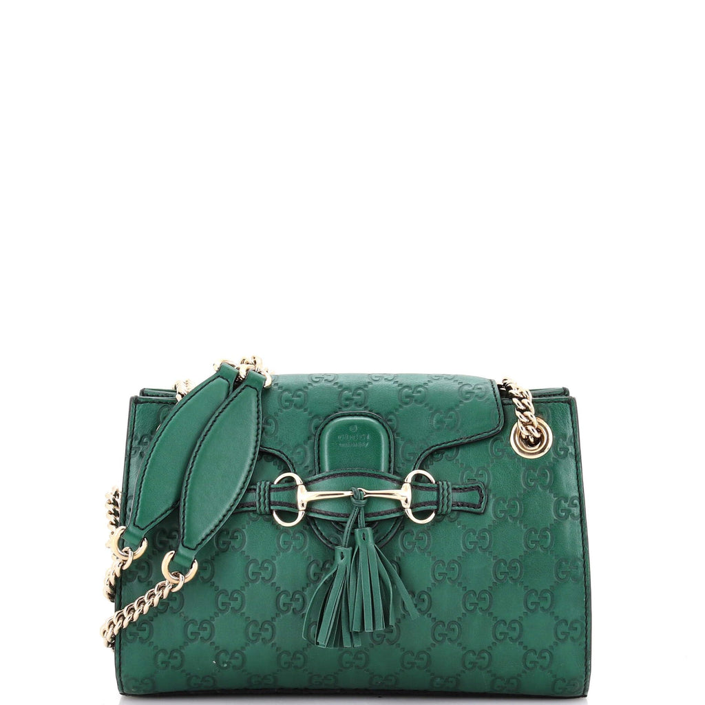 Gucci, Pre-Loved Emily Chain Flap Shoulder Bag Small, Green
