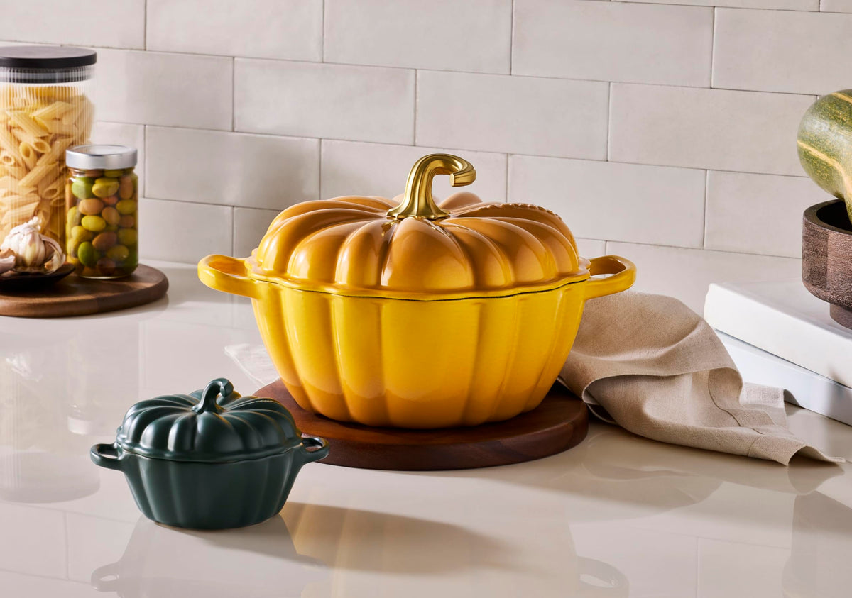 Harvest Luxe – Le Creuset Signature Pumpkin Cocotte 4 Qt Enameled Cast Iron