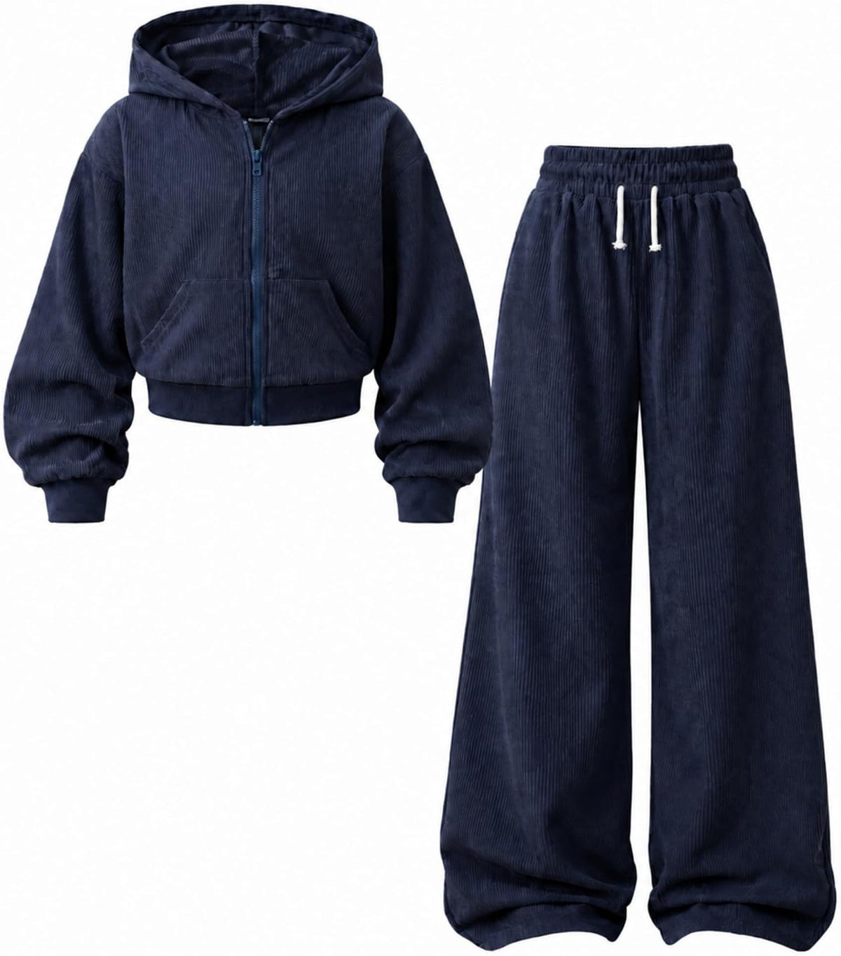 Trend Set Go – Girls' Zip Hoodie & Wide-Leg Set