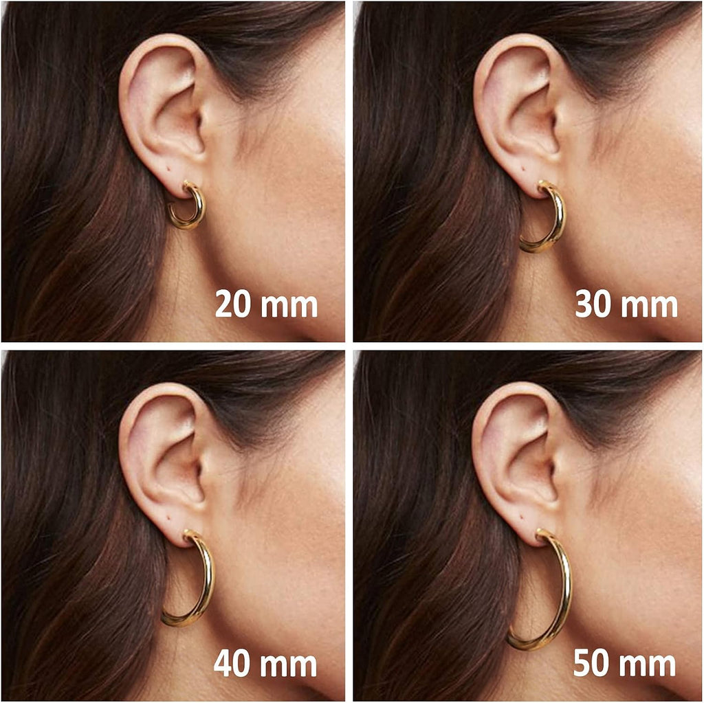 Gold Hour Hoops – Chunky Lightweight Statement Earrings
