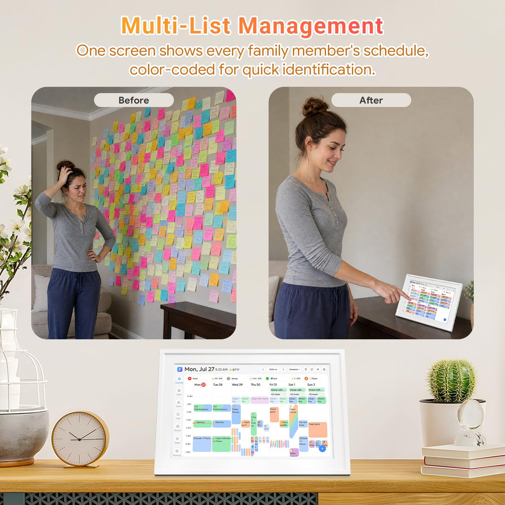 Smart Digital Calendar No Subscription 10.1" Touch Screen