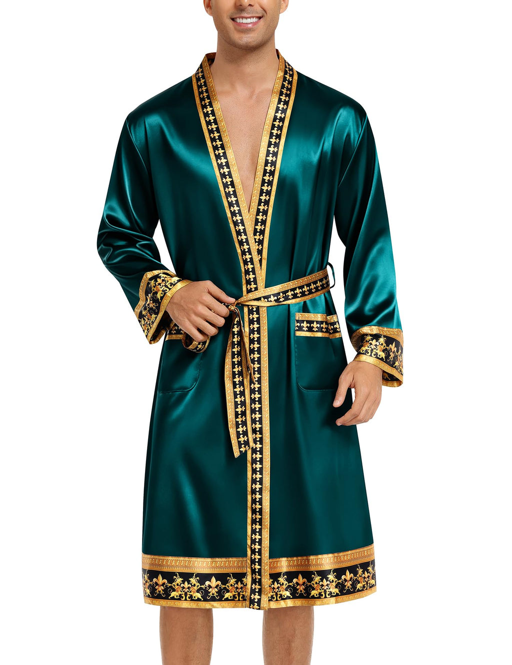 The King’s Satin Silky Kimono Bathrobe Set