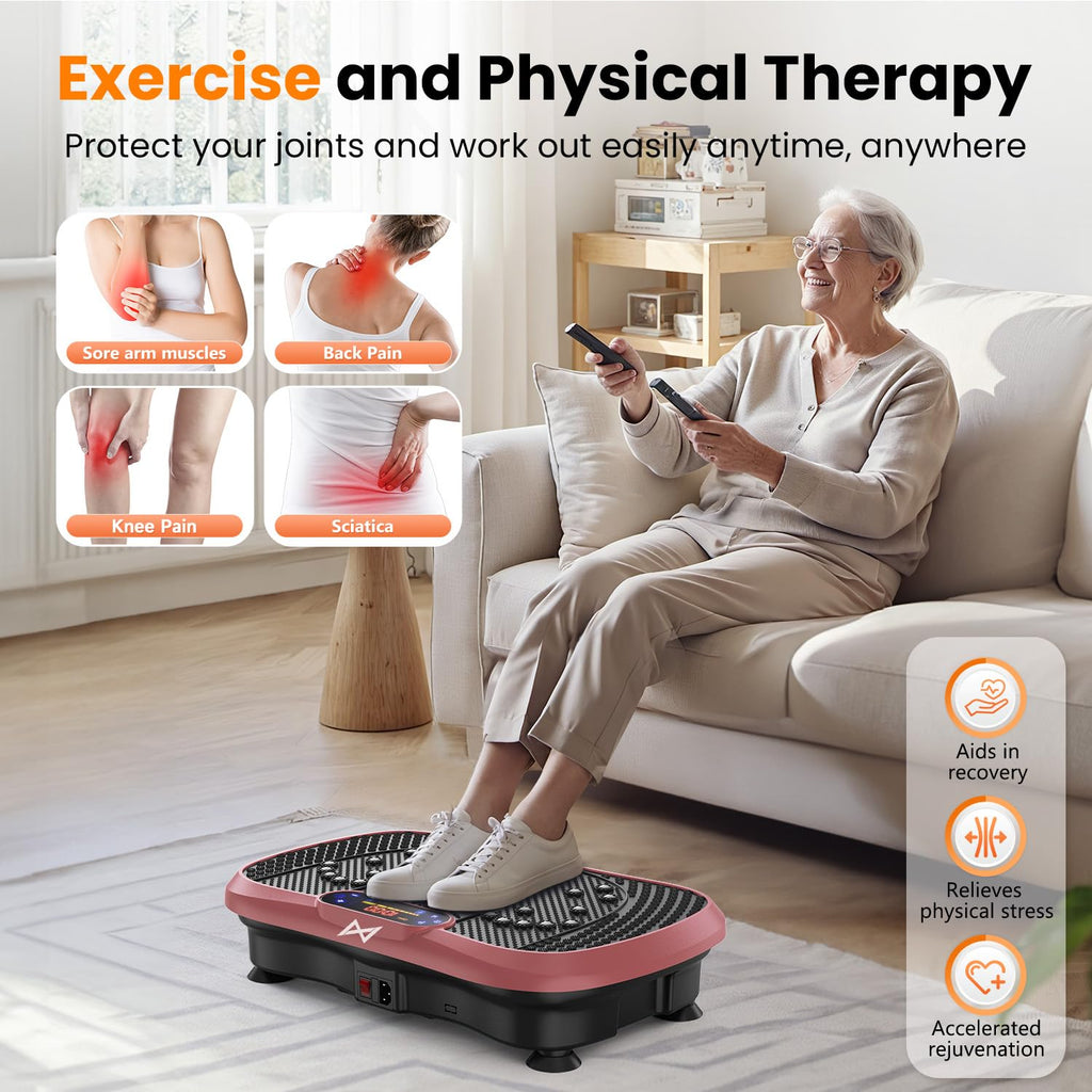 Shake It Up Powerful AXV Vibration Plate Exercise Machine, Pink