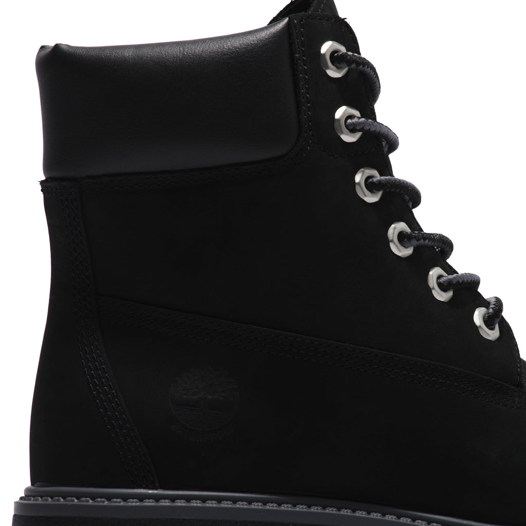 Timberland Women's Stone Street 6 Inch Lace Up Waterproof Boot, Jet Black-NEW 2024, 8.5 Medium