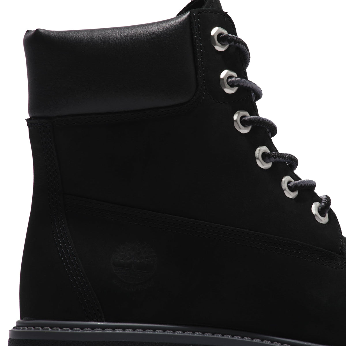 Timberland Women's Stone Street 6 Inch Lace Up Waterproof Boot, Jet Black-NEW 2024, 8.5 Medium