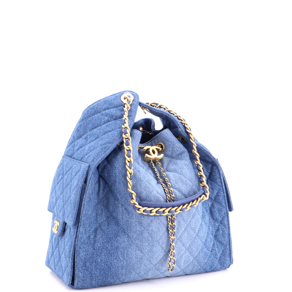 Denim Dreams Luxe Chanel Pre-Loved 25 Hobo Bag Quilted Denim Medium, Blue