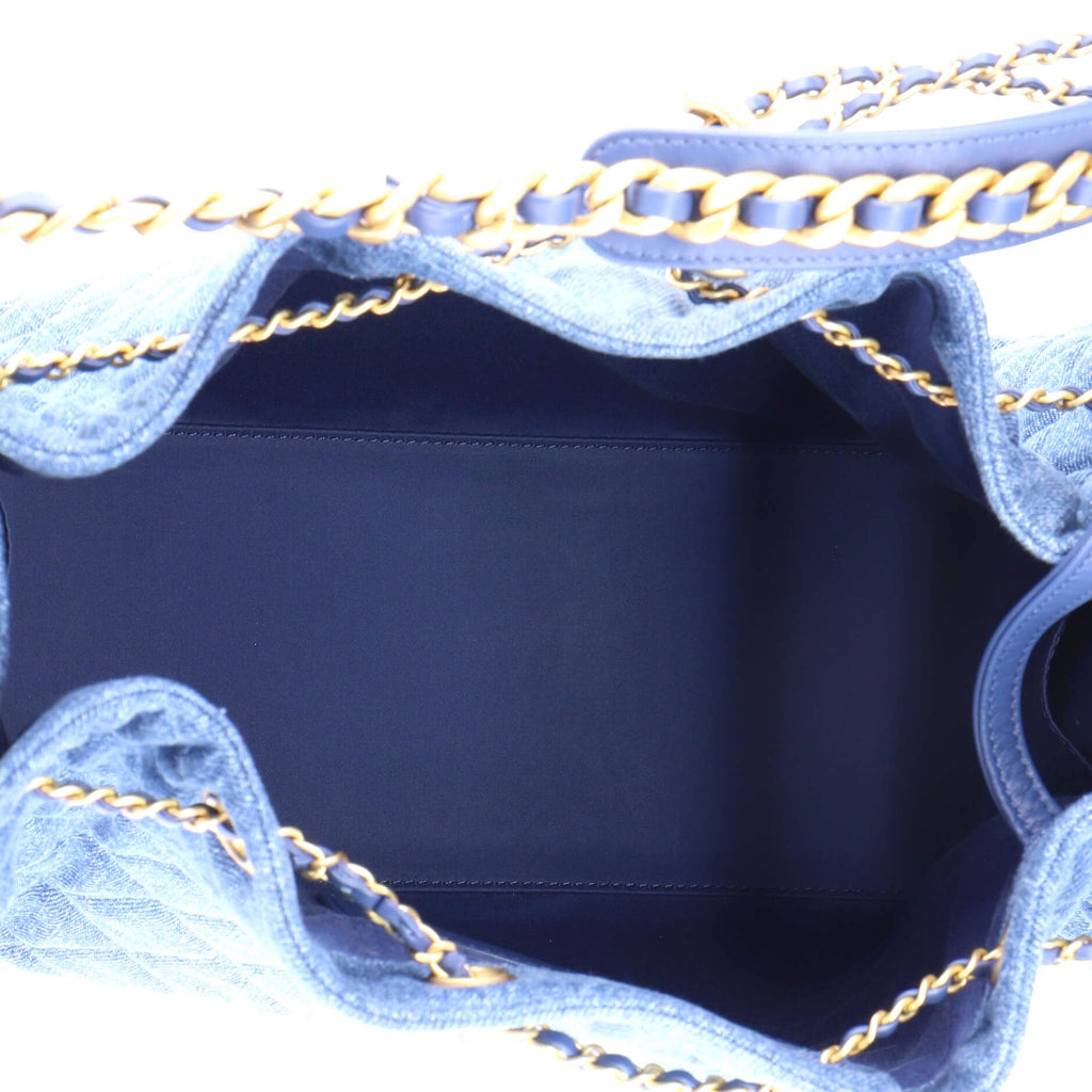 Denim Dreams Luxe Chanel Pre-Loved 25 Hobo Bag Quilted Denim Medium, Blue