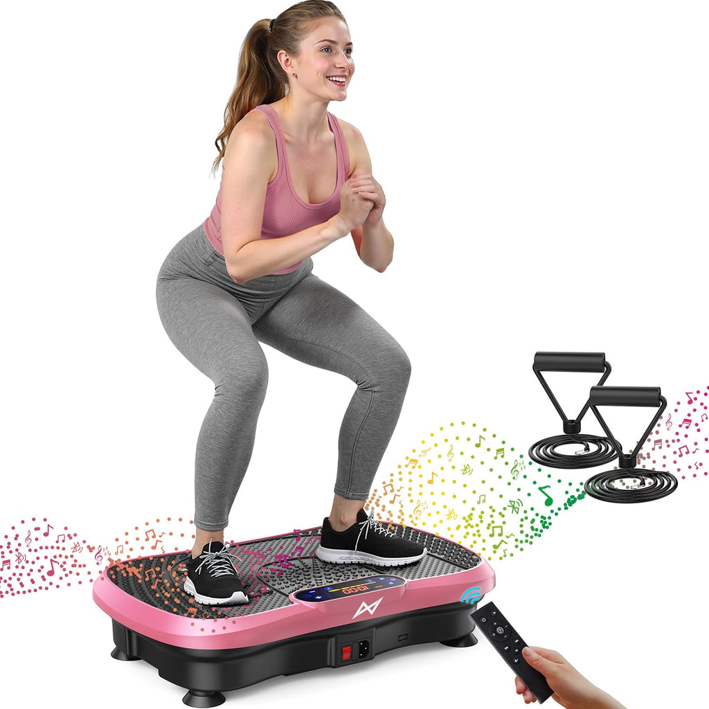 Shake It Up Powerful AXV Vibration Plate Exercise Machine, Pink