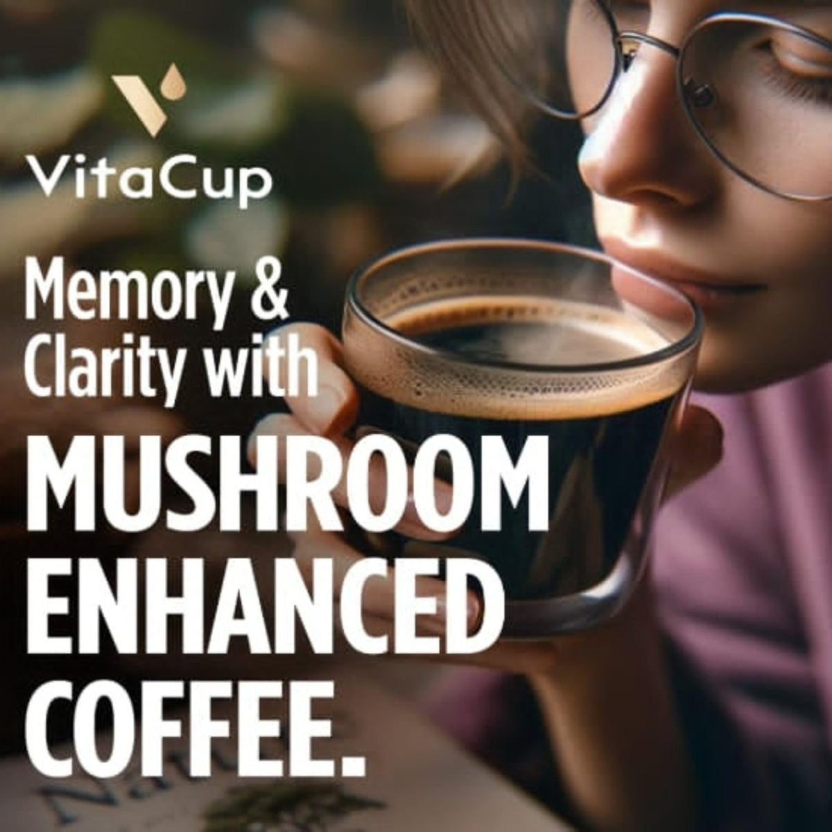 VitaCup Mushroom Coffee Pods, with Lions Mane for Memory & Clarity, 16ct