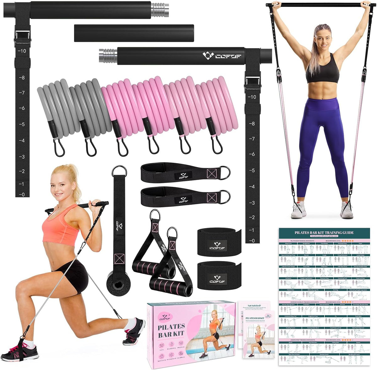 Pilates Powerhouse – Bar Kit with Resistance Bands