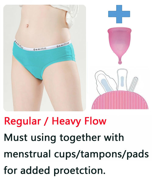 Demifill Teen Girls Period Panties Juniors First Period Starter Underwear Soft Briefs 12-14Years