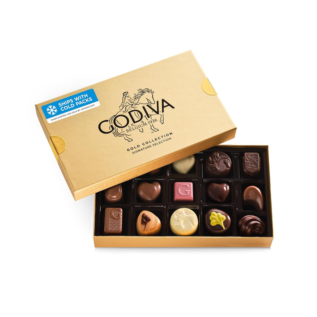 Golden Godiva – Assorted Belgian Gift Box, 15 pc