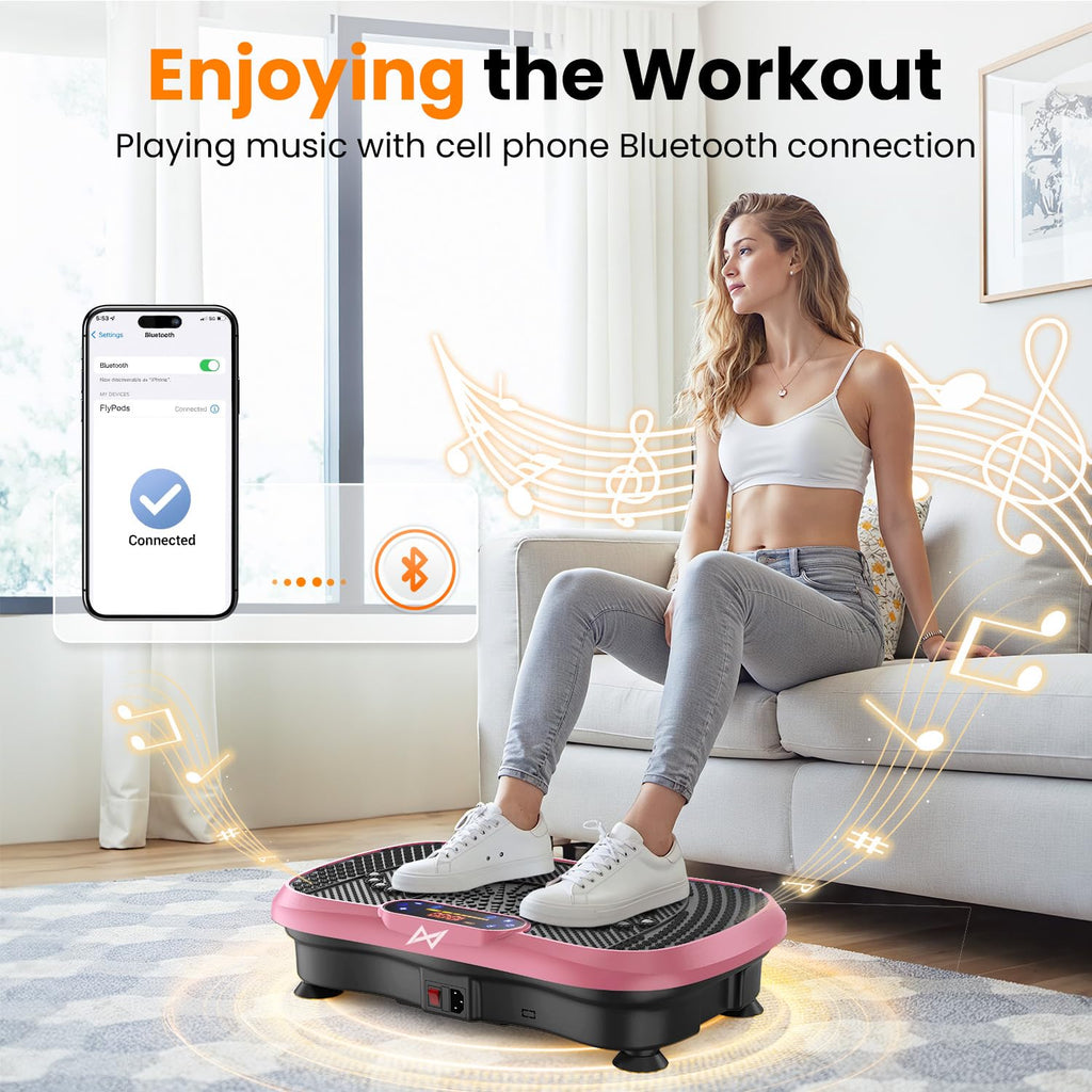 Shake It Up Powerful AXV Vibration Plate Exercise Machine, Pink