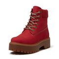 Timberland Women's Stone Street 6 Inch Waterproof Boot, Medium Red Nubuck, 8.5 M US