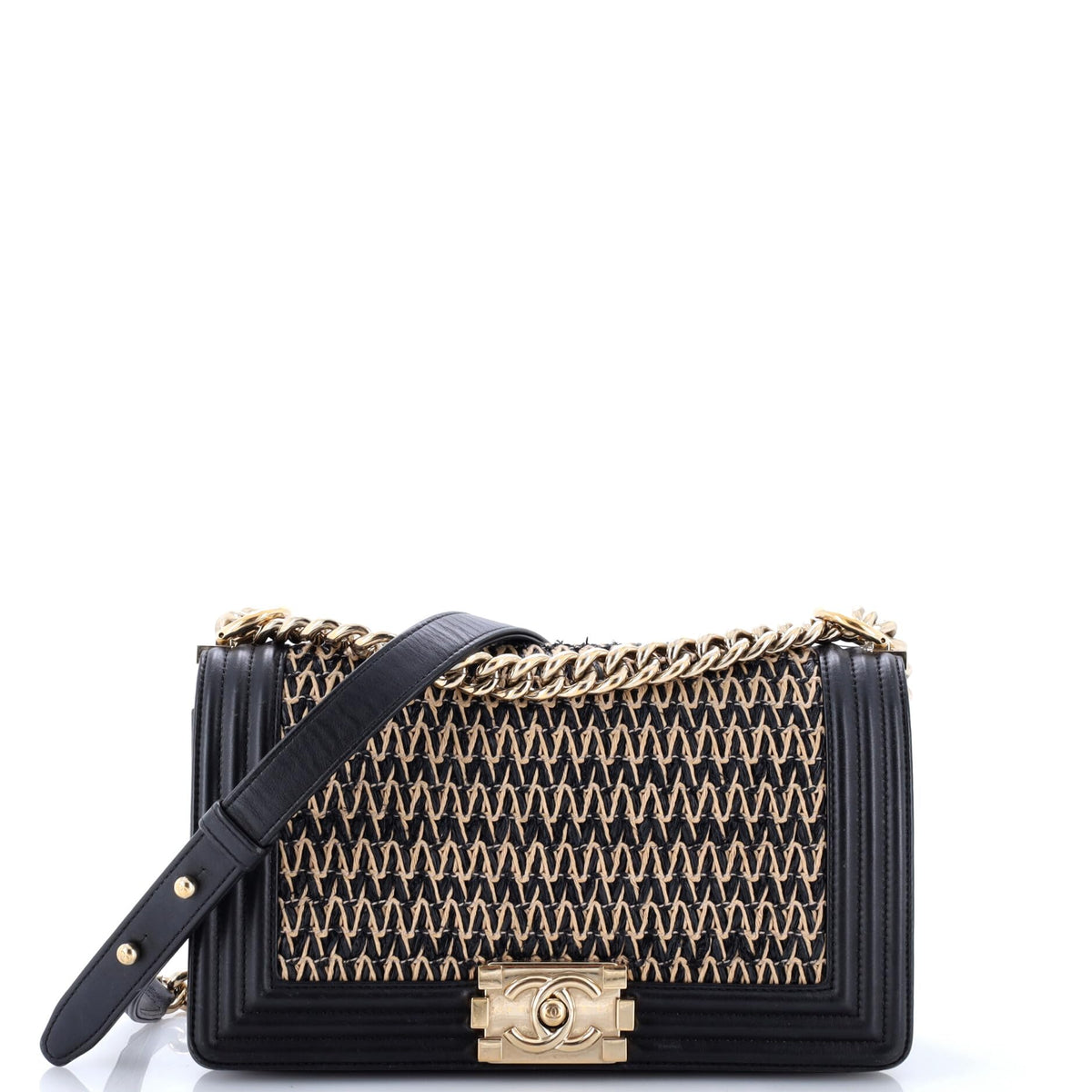 Timeless Flex Iconic Chanel Pre-Loved Boy Flap Bag Old Medium, Black