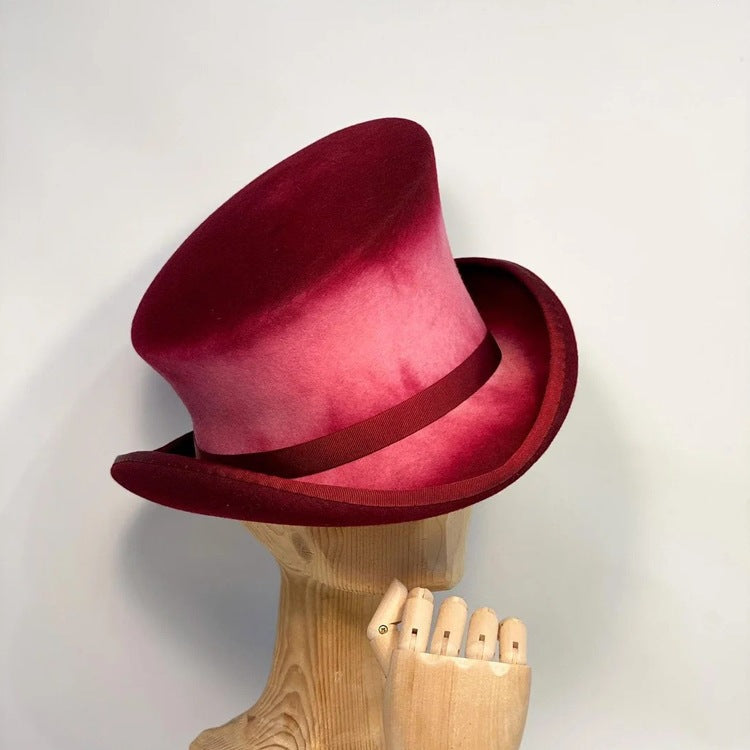 Best-selling Fashionable Wool Hat With A Turned-up Felt Brim