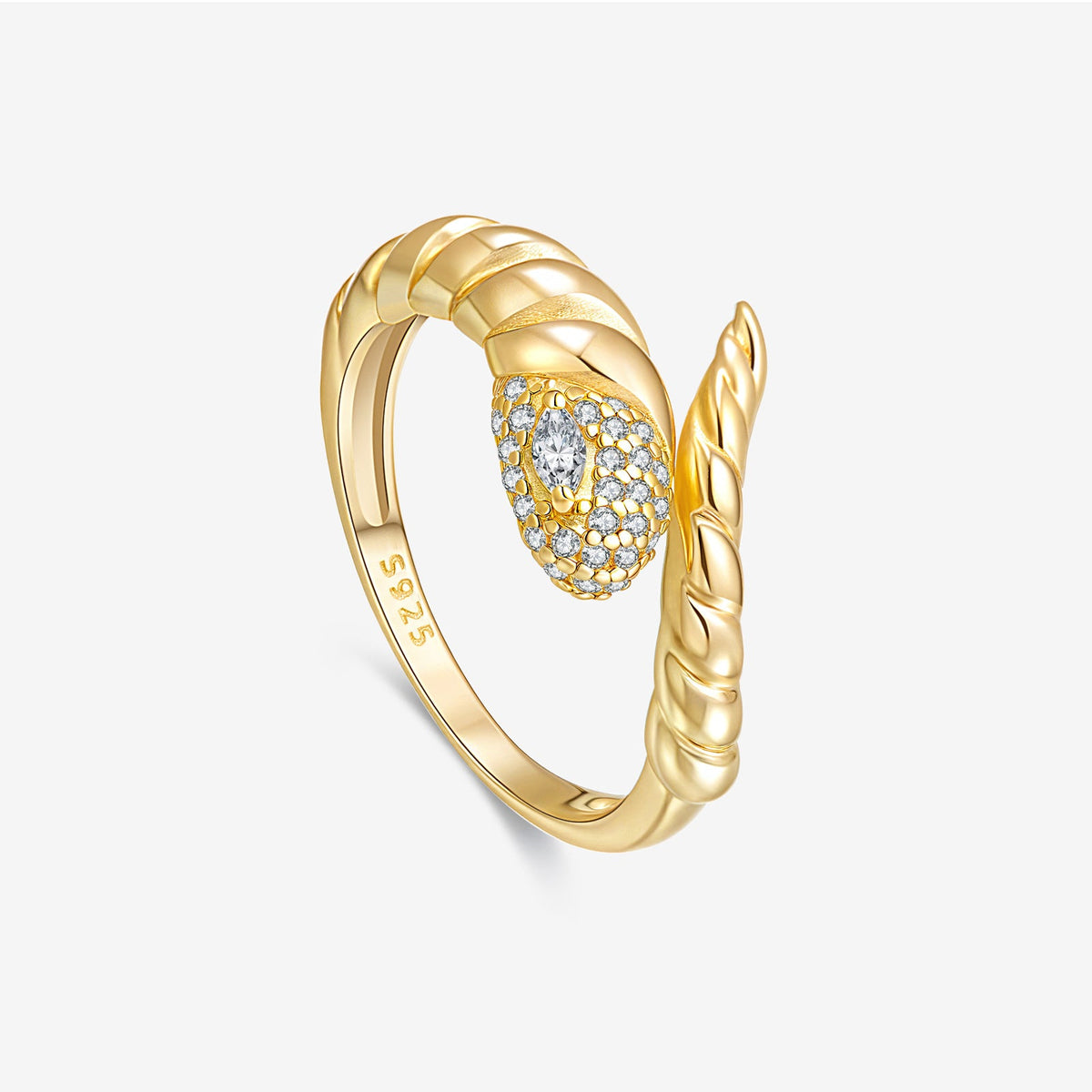 Fashionable And Versatile Snake-shaped Adjustable Ring
