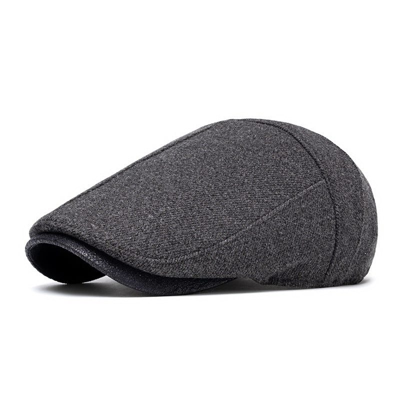 Autumn And Winter Fleece-Lined Warm Retro Peaked Beret