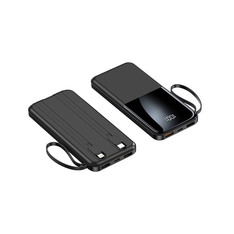 Fast Charge With Cable 20000mAh Large Capacity Ultra-thin Portable Mobile Power Pack