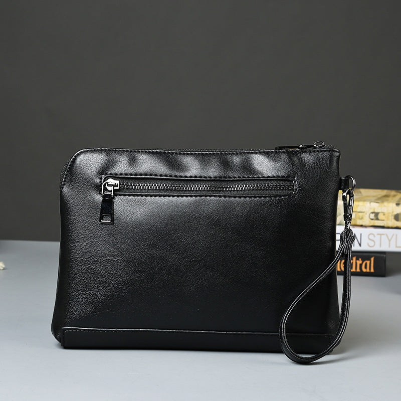 Men's business leisure leather handbag