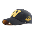 W-letter Hat Distressed Baseball Cap