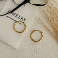2025 New Style Silver Simple Plain Hoop Earrings For Women, Commuter Earrings With A Light Luxury And High-End Feel, Hoop Ear Studs