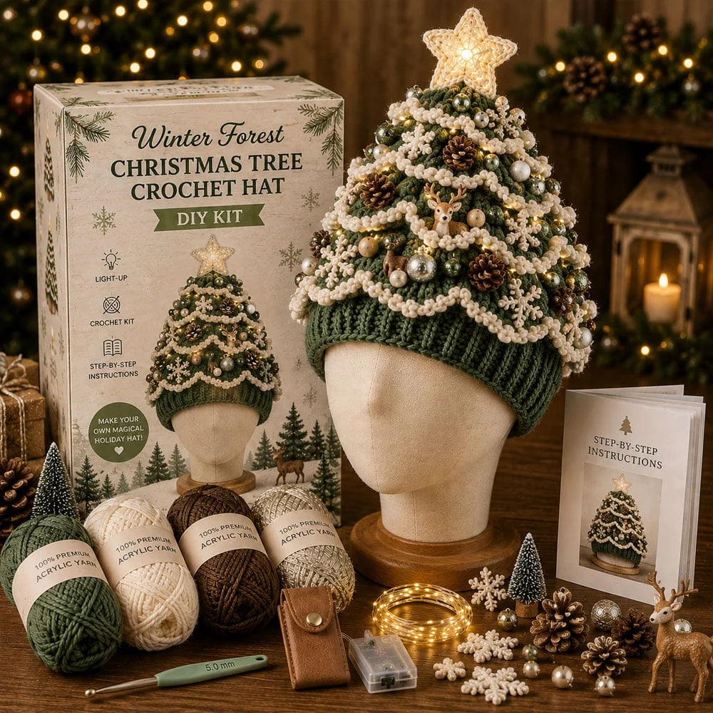 Christmas TreeCrochet Hat DIY Kit