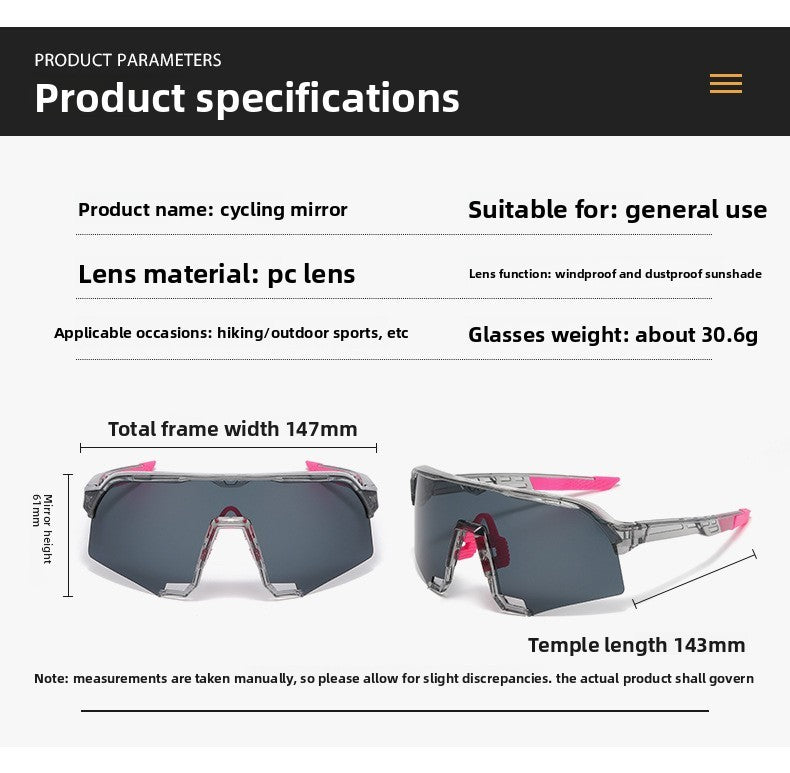 Wraparound Shield Sports Sunglasses Uv400 Protective Mirrored Lens Lightweight Transparent Frame Eyewear Non Slip Temple Tips Suitable For Cycling,fishing,running And Various Outdoor Sports Activities