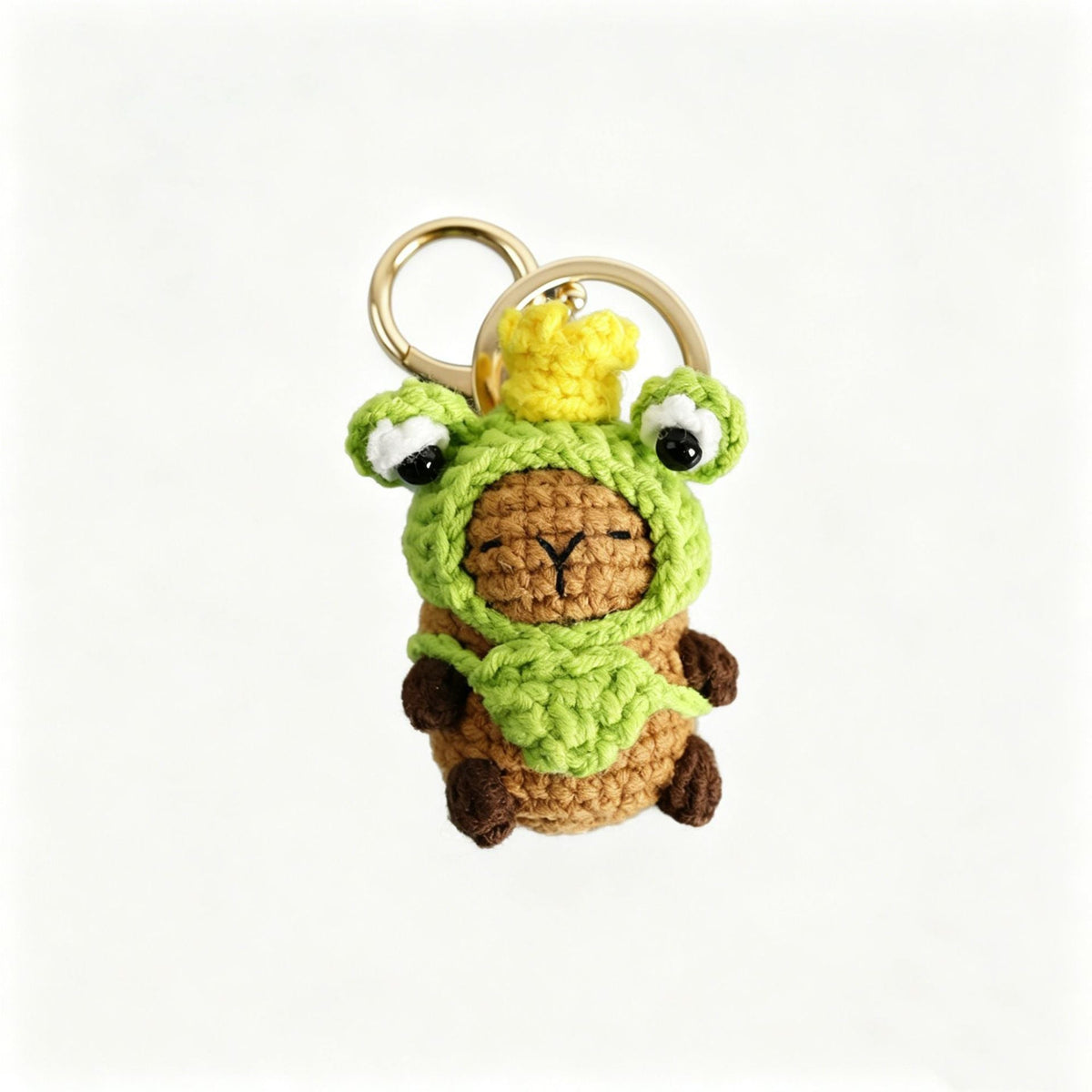 Finished Crocheted Capybara Pendant