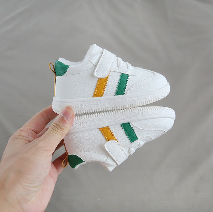 Little white shoes Velcro baby shoes