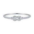 Versatile Knot Bangle For Women, Luxury Niche High-End Zircon Knotted Bracelet, Daily Commute Internet-Famous Hand Jewelry