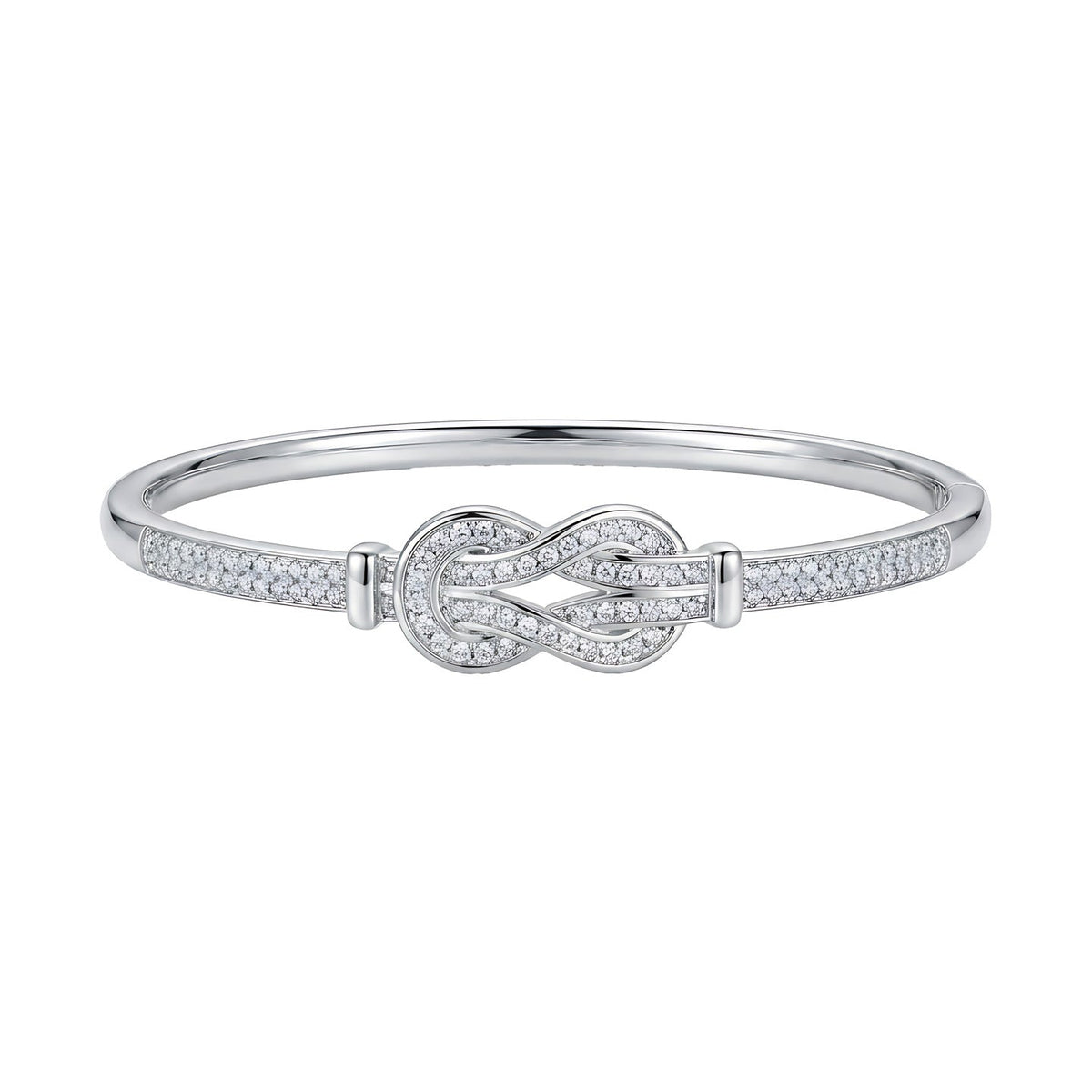 Versatile Knot Bangle For Women, Luxury Niche High-End Zircon Knotted Bracelet, Daily Commute Internet-Famous Hand Jewelry